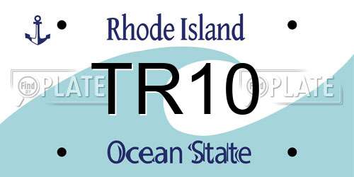 TR10 Rhode Island License Plate