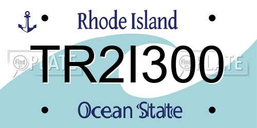 TR2I300 Rhode Island License Plate