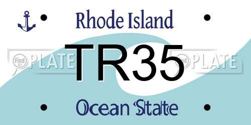TR35 Rhode Island License Plate