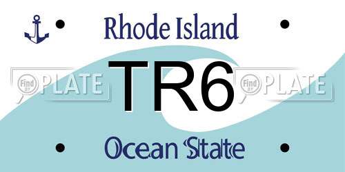 TR6 Rhode Island License Plate