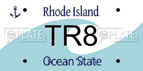 TR8 Rhode Island License Plate