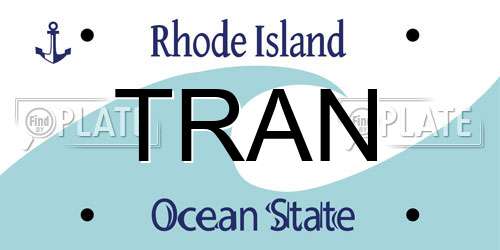 TRAN Rhode Island License Plate
