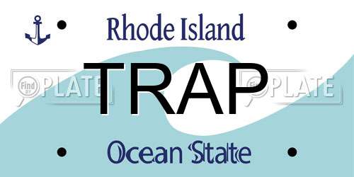TRAP Rhode Island License Plate