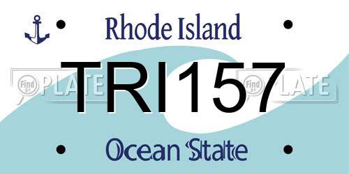 TRI157 Rhode Island License Plate