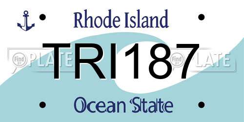 TRI187 Rhode Island License Plate