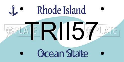 TRII57 Rhode Island License Plate