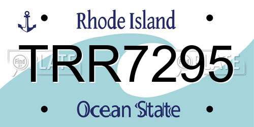 TRR7295 Rhode Island License Plate