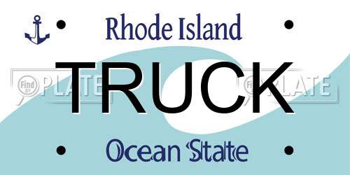 TRUCK Rhode Island License Plate