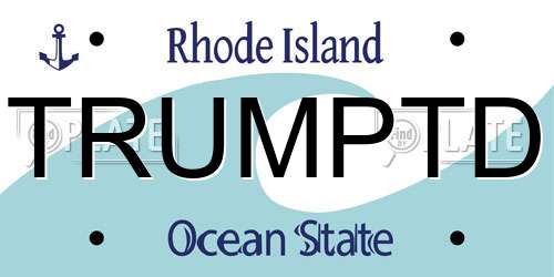 TRUMPTD Rhode Island License Plate