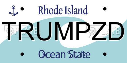 TRUMPZD Rhode Island License Plate