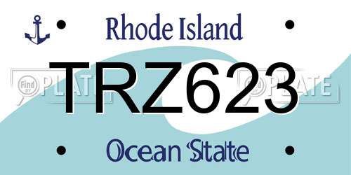TRZ623 Rhode Island License Plate
