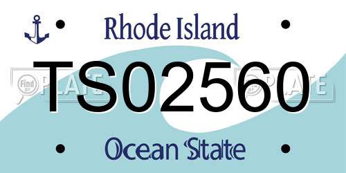 TS02560 Rhode Island License Plate
