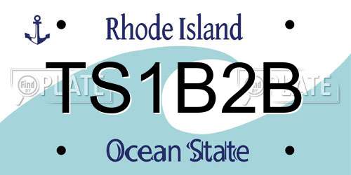 TS1B2B Rhode Island License Plate