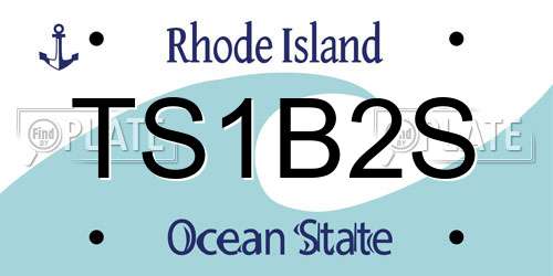 TS1B2S Rhode Island License Plate