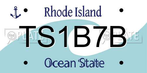 TS1B7B Rhode Island License Plate