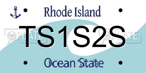 TS1S2S Rhode Island License Plate