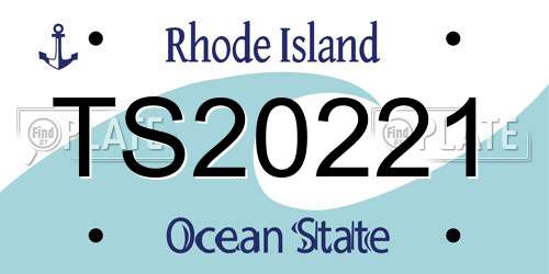 TS20221 Rhode Island License Plate