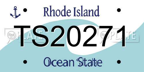 TS20271 Rhode Island License Plate