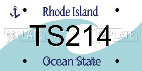TS214 Rhode Island License Plate