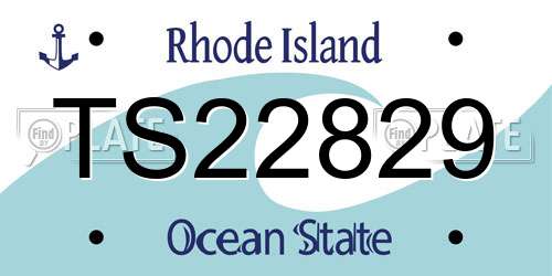 TS22829 Rhode Island License Plate