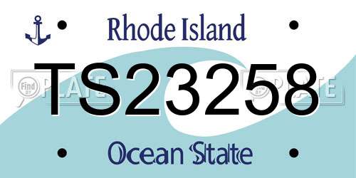 TS23258 Rhode Island License Plate