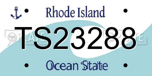 TS23288 Rhode Island License Plate