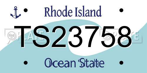 TS23758 Rhode Island License Plate