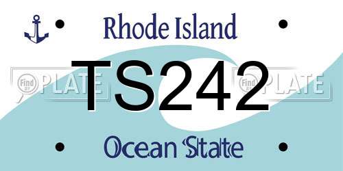 TS242 Rhode Island License Plate