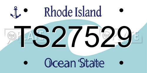 TS27529 Rhode Island License Plate