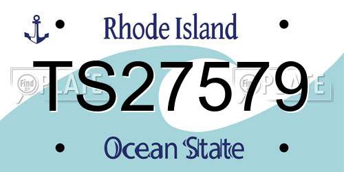 TS27579 Rhode Island License Plate