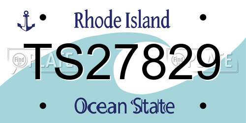 TS27829 Rhode Island License Plate