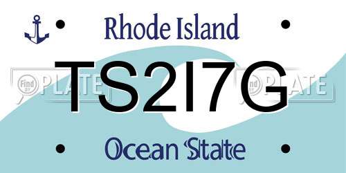 TS2I7G Rhode Island License Plate