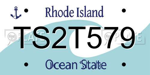 TS2T579 Rhode Island License Plate