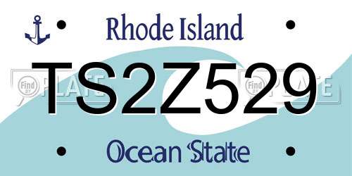 TS2Z529 Rhode Island License Plate