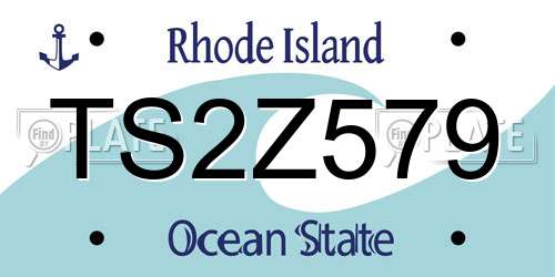 TS2Z579 Rhode Island License Plate