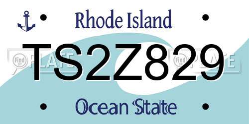 TS2Z829 Rhode Island License Plate