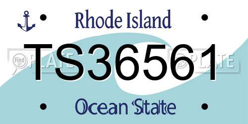 TS36561 Rhode Island License Plate
