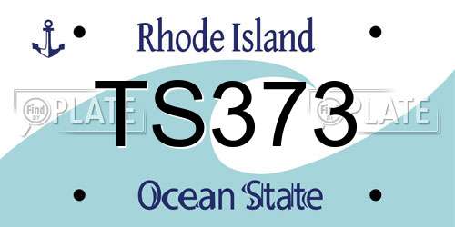 TS373 Rhode Island License Plate