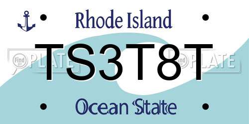 TS3T8T Rhode Island License Plate