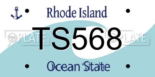 TS568 Rhode Island License Plate