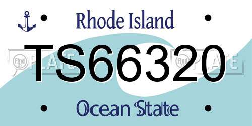 TS66320 Rhode Island License Plate