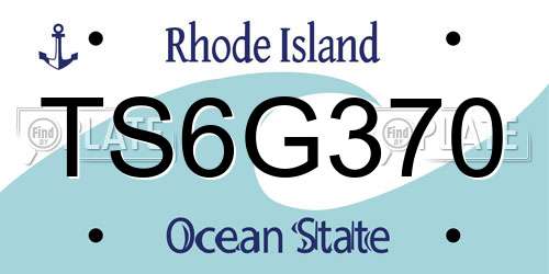 TS6G370 Rhode Island License Plate