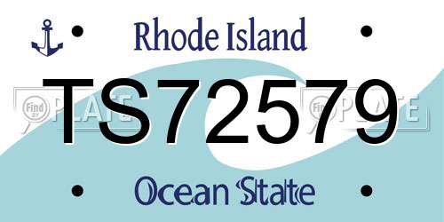 TS72579 Rhode Island License Plate