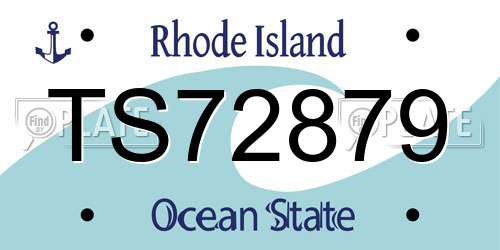 TS72879 Rhode Island License Plate