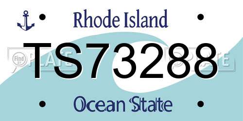 TS73288 Rhode Island License Plate
