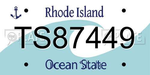 TS87449 Rhode Island License Plate