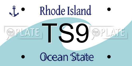 TS9 Rhode Island License Plate