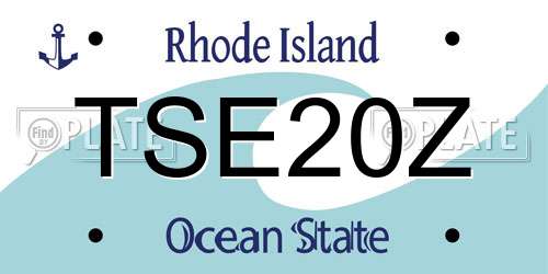 TSE20Z Rhode Island License Plate