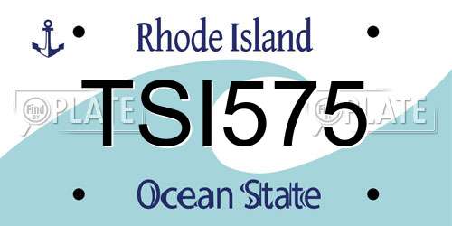 TSI575 Rhode Island License Plate