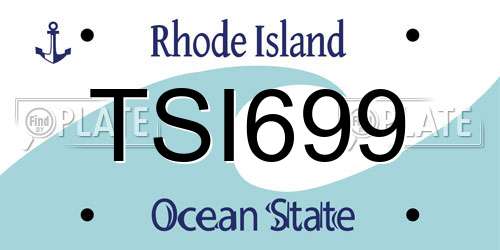 TSI699 Rhode Island License Plate
